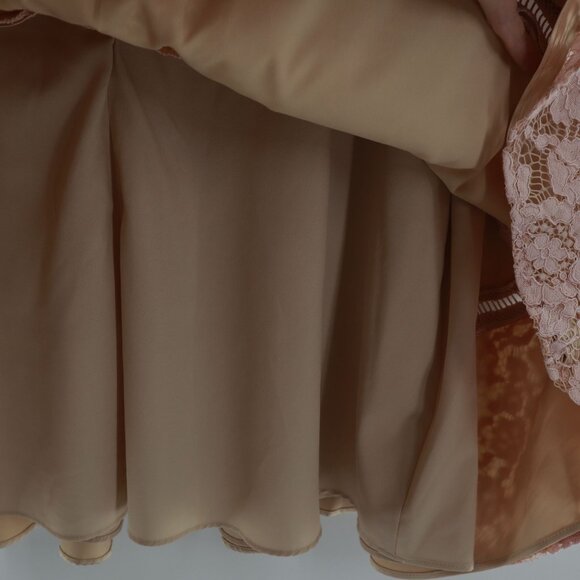 Eliza J Bell Sleeve Lace Dress Womens 4P Blush Coquette Party Event Twee Holiday - Picture 7 of 11
